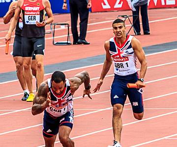 AJR-6162 Adam Gemili and James Ellington Drop the Baton; 1 of 8