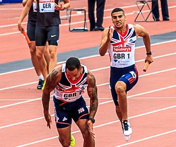 AJR-6163 Adam Gemili and James Ellington Drop the Baton; 2 of 8