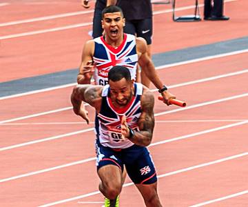 AJR-6167 Adam Gemili and James Ellington Drop the Baton; 3 of 8