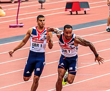 AJR-6175 Adam Gemili and James Ellington Drop the Baton; 4 of 8