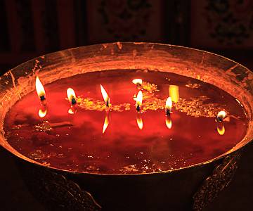AJR-6652 Butter Lamp, Drepung Monastery