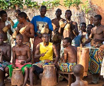 IMG-4130 Drummers at Voodoo Ceremony, Togo.