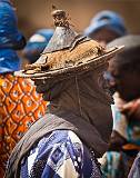 Hats, from Many Cultures    Fulani Hat, straw and leather; Burkina Faso    MUS-5290.jpg  &copy 1990-2015 AJ Rye : BF.33, BFA, Burkina Faso, Gorom-Gorom, for Paul, hat