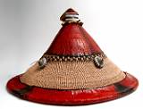 Hats, from Many Cultures    Fulani Hat, straw and leather; Mali    MUS-6.jpg  &copy 1990-2015 AJ Rye : hat, souvenir