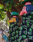 Masks, for Festivals and Rituals    Masked Dancers; Togo    MUS-4468.jpg  &copy 1990-2015 AJ Rye : Benin, mask