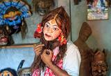 Masks, for Festivals and Rituals    Mask Maker; Assam, India    MUS-5161.jpg  &copy 1990-2015 AJ Rye : mask