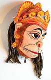 Masks, for Festivals and Rituals    Hanuman, Monkey God, Mask; Assam, India    MUS-8890.jpg  &copy 1990-2015 AJ Rye : mask