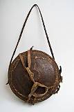 Pots, from Many Continents    Container, reed basket, covered with leather; Ethiopia. Possibly a Tifhi box for storing Kuhli (eyeliner), cosmetics and jewelry.    MUS-2485.jpg  &copy 1990-2015 AJ Rye : pot, souvenir