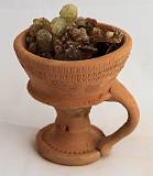 Pots, from Many Continents    Small incense pot, with Frankincense; Oman    MUS-4673.jpg  &copy 1990-2015 AJ Rye : pot