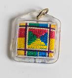 Ritual, from Many Religions    Talisman, embroidery and plastic; Tibet, China    MUS-5702.jpg  &copy 1990-2015 AJ Rye : ritual