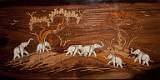Wood, for Many Uses    Inlaid Wood Plaque; India    MUS--2.jpg  &copy 1990-2015 AJ Rye : souvenir, wood